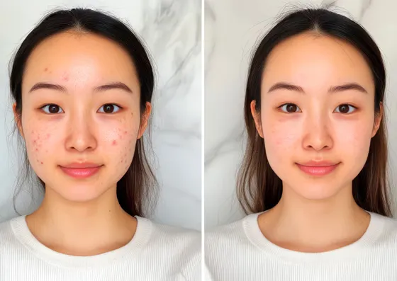 Acne Before and After